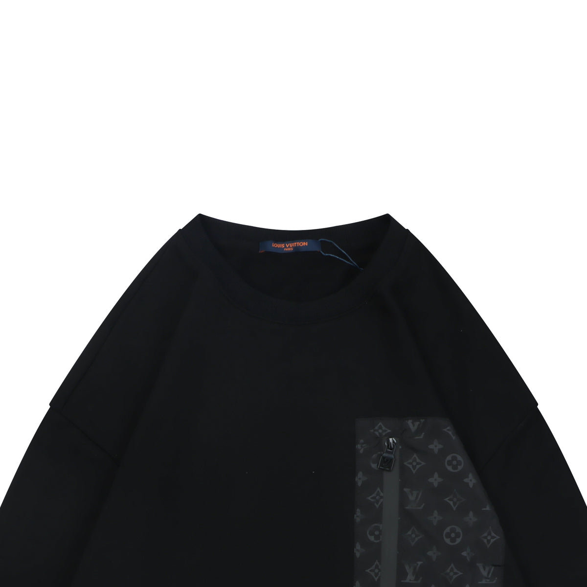 Louis Vuitton Black Monogram Pocket Crewneck Sweatshirt