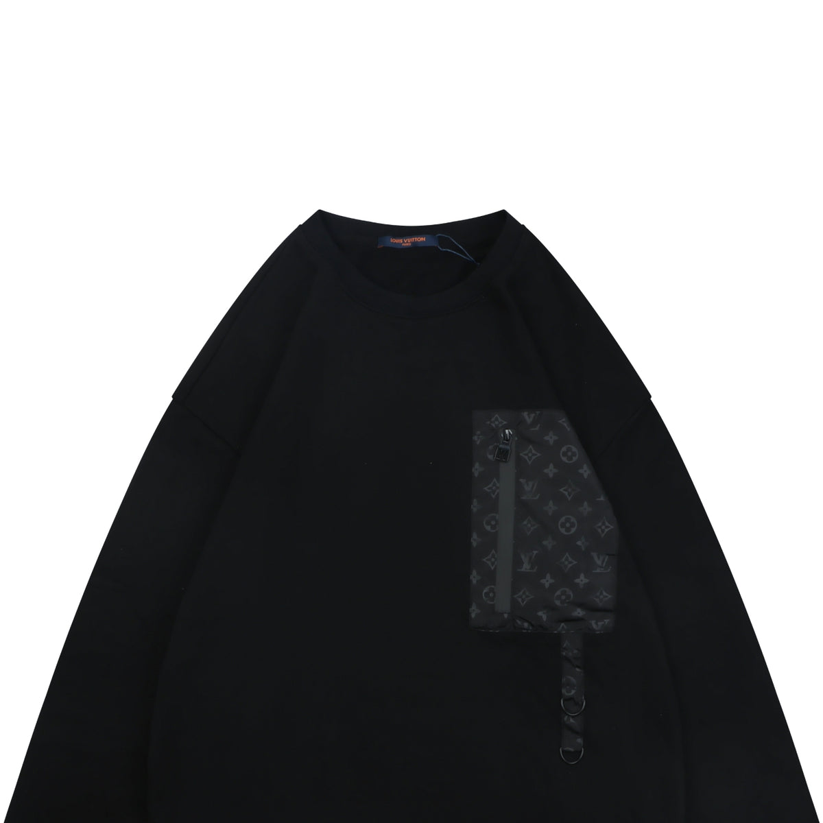 Louis Vuitton Black Monogram Pocket Crewneck Sweatshirt