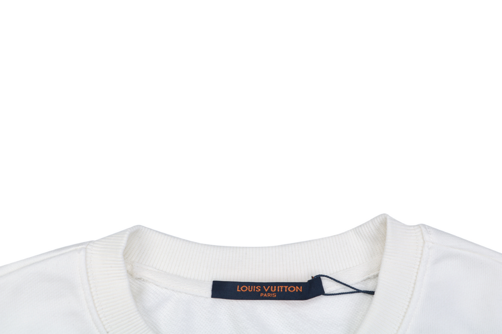 Louis Vuitton White Monogram Pocket Crewneck Sweatshirt