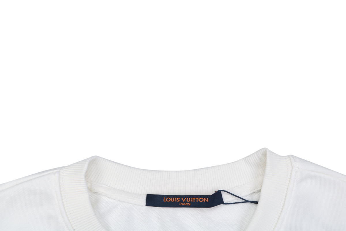Louis Vuitton White Monogram Pocket Crewneck Sweatshirt