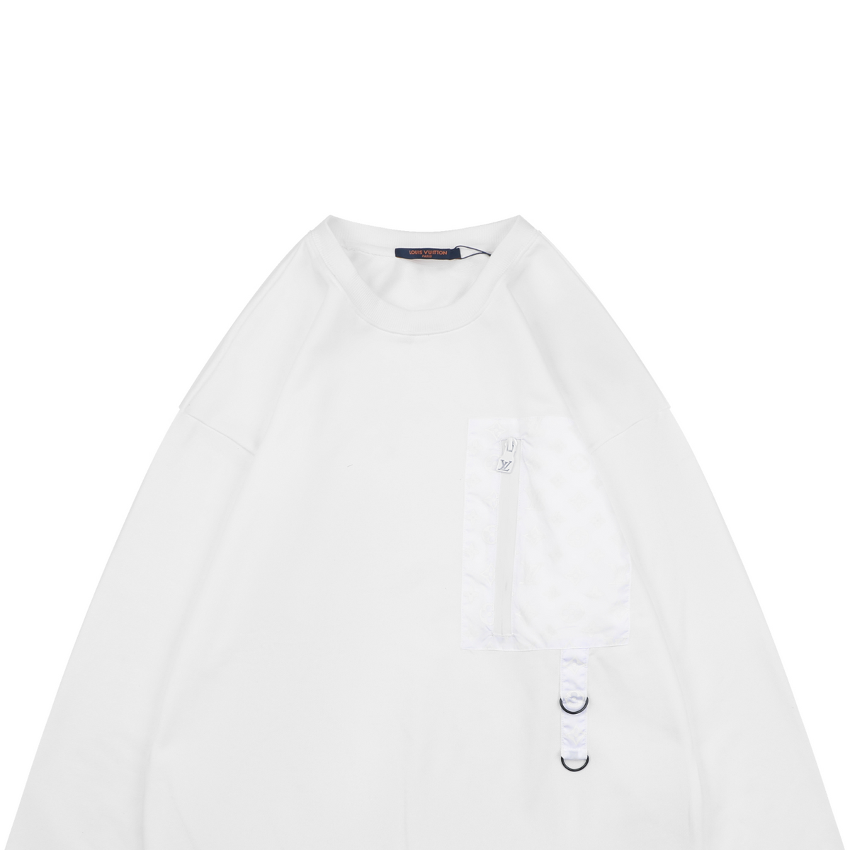 Louis Vuitton White Monogram Pocket Crewneck Sweatshirt