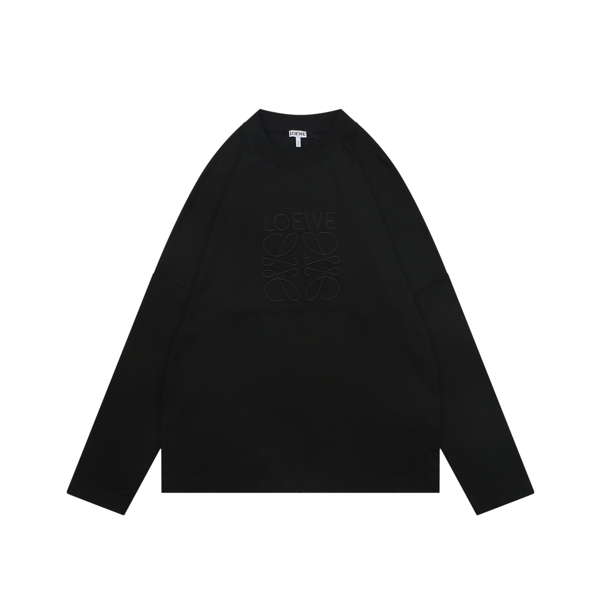 Loewe Black Tonal Embroidered Long-Sleeve Shirt