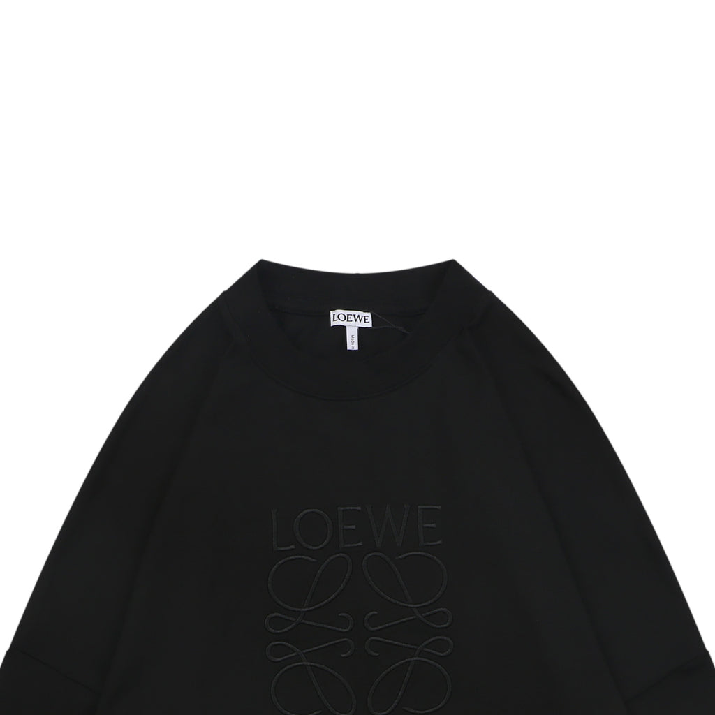 Loewe Black Tonal Embroidered Long-Sleeve Shirt