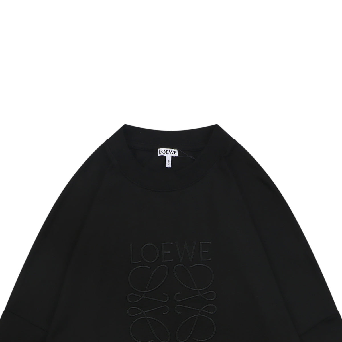 Loewe Black Tonal Embroidered Long-Sleeve Shirt