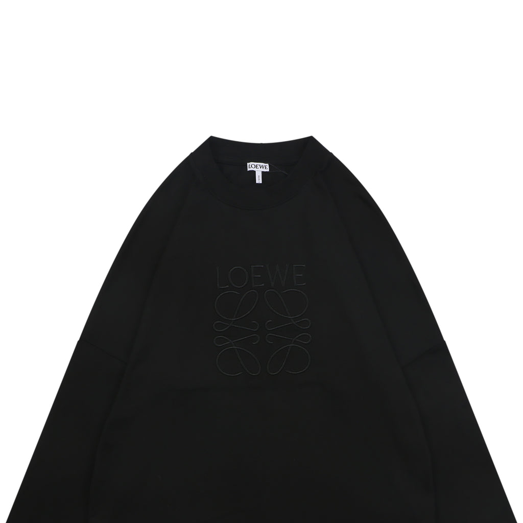 Loewe Black Tonal Embroidered Long-Sleeve Shirt