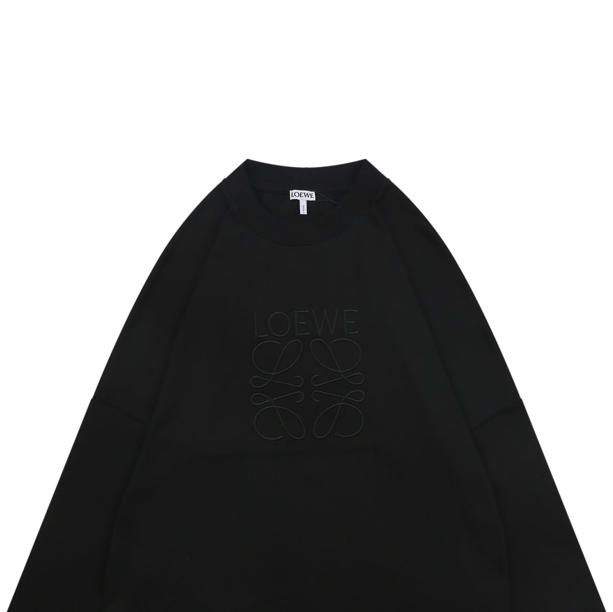 Loewe Black Tonal Embroidered Long-Sleeve Shirt