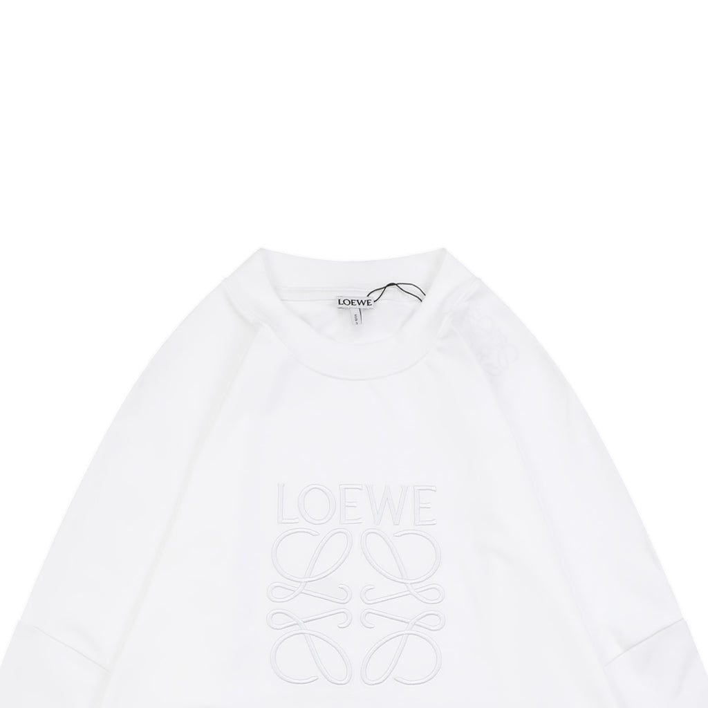 Loewe White Tonal Embroidered Long-Sleeve Shirt