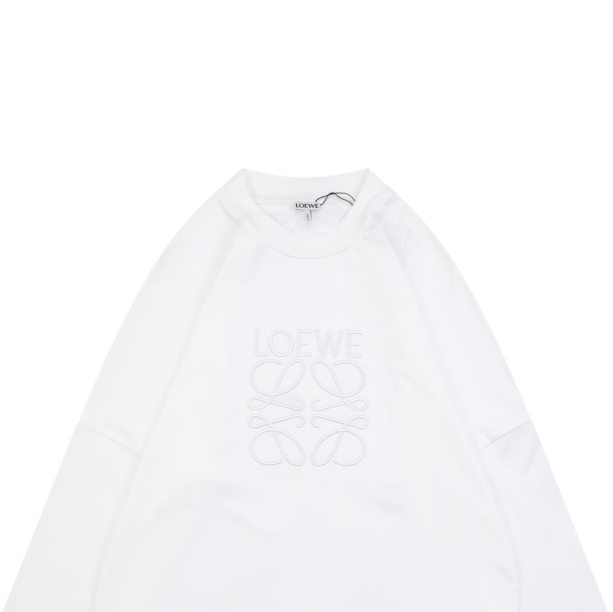 Loewe White Tonal Embroidered Long-Sleeve Shirt