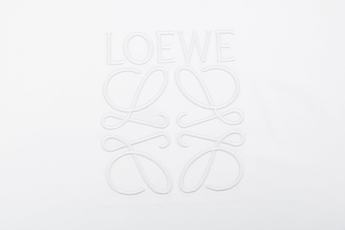 Loewe White Tonal Embroidered Long-Sleeve Shirt