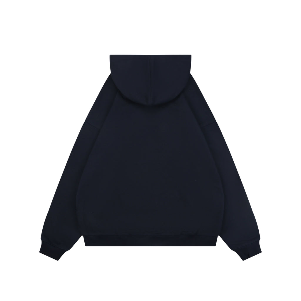 Dior Dark Navy Handwritten Logo Embroidered Hoodie
