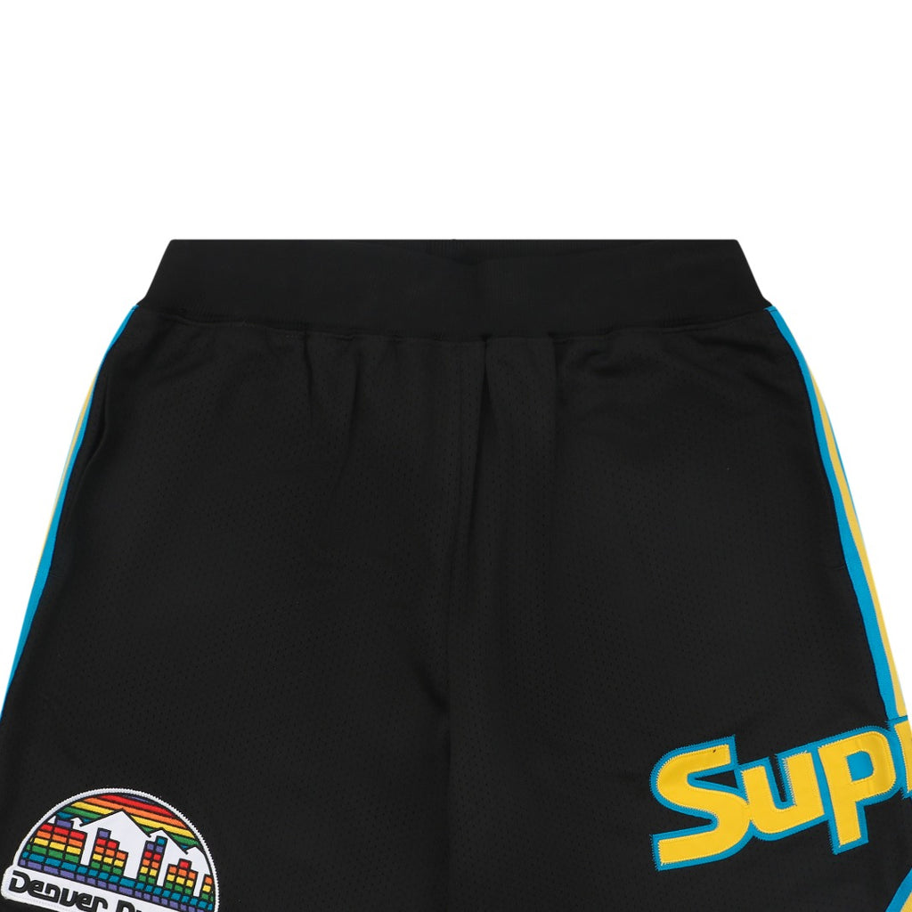 Supreme Denver Nuggets Embroidered Side-Stripe Shorts - Black