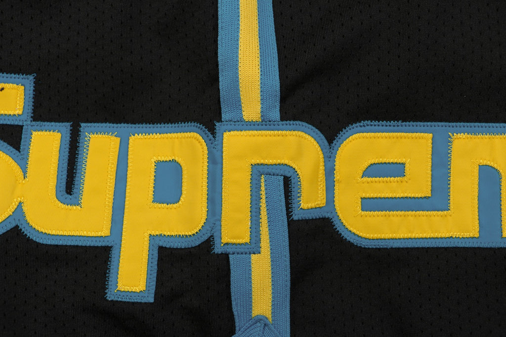 Supreme Denver Nuggets Embroidered Side-Stripe Shorts - Black