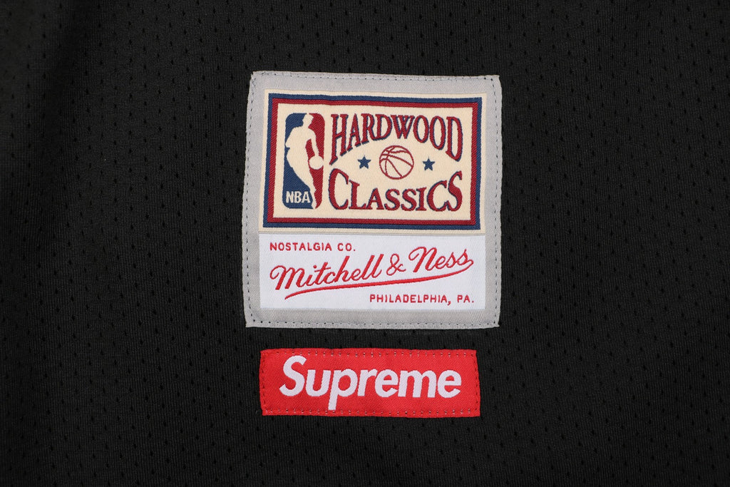 Supreme Denver Nuggets Embroidered Side-Stripe Shorts - Black