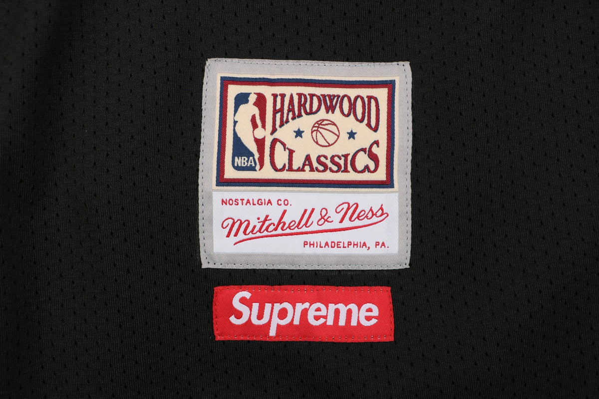 Supreme Denver Nuggets Embroidered Side-Stripe Shorts - Black