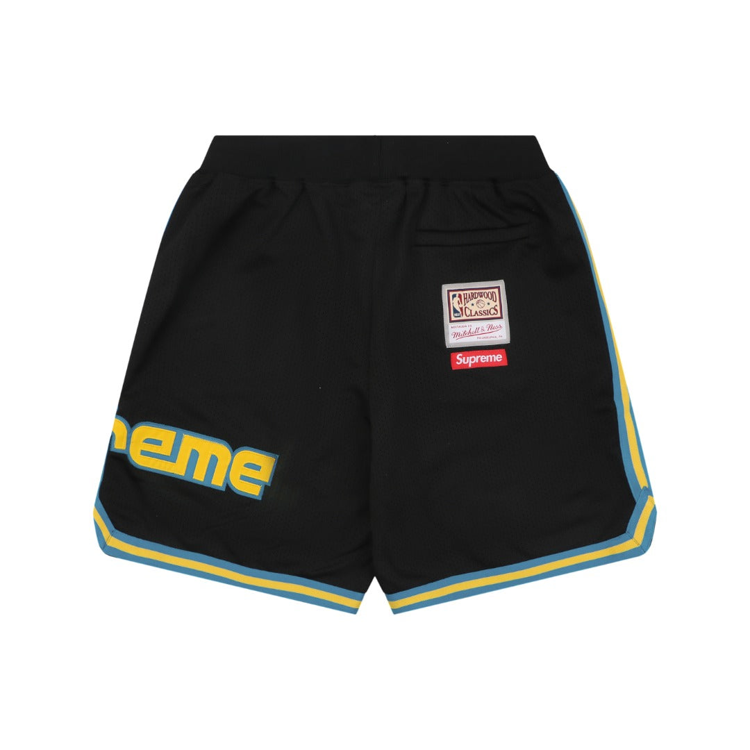 Supreme Denver Nuggets Embroidered Side-Stripe Shorts - Black