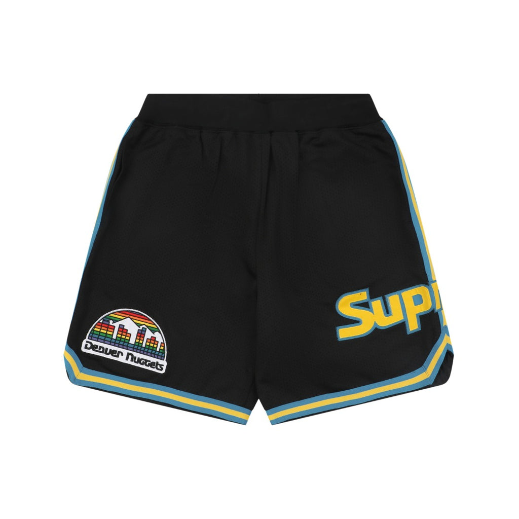 Supreme Denver Nuggets Embroidered Side-Stripe Shorts - Black