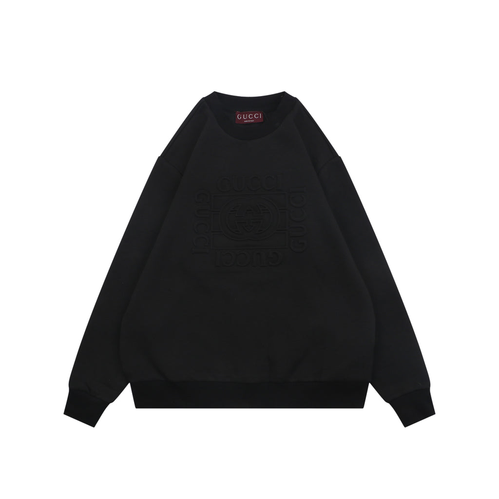 Gucci Square G Embossed Crewneck Sweatshirt - Black
