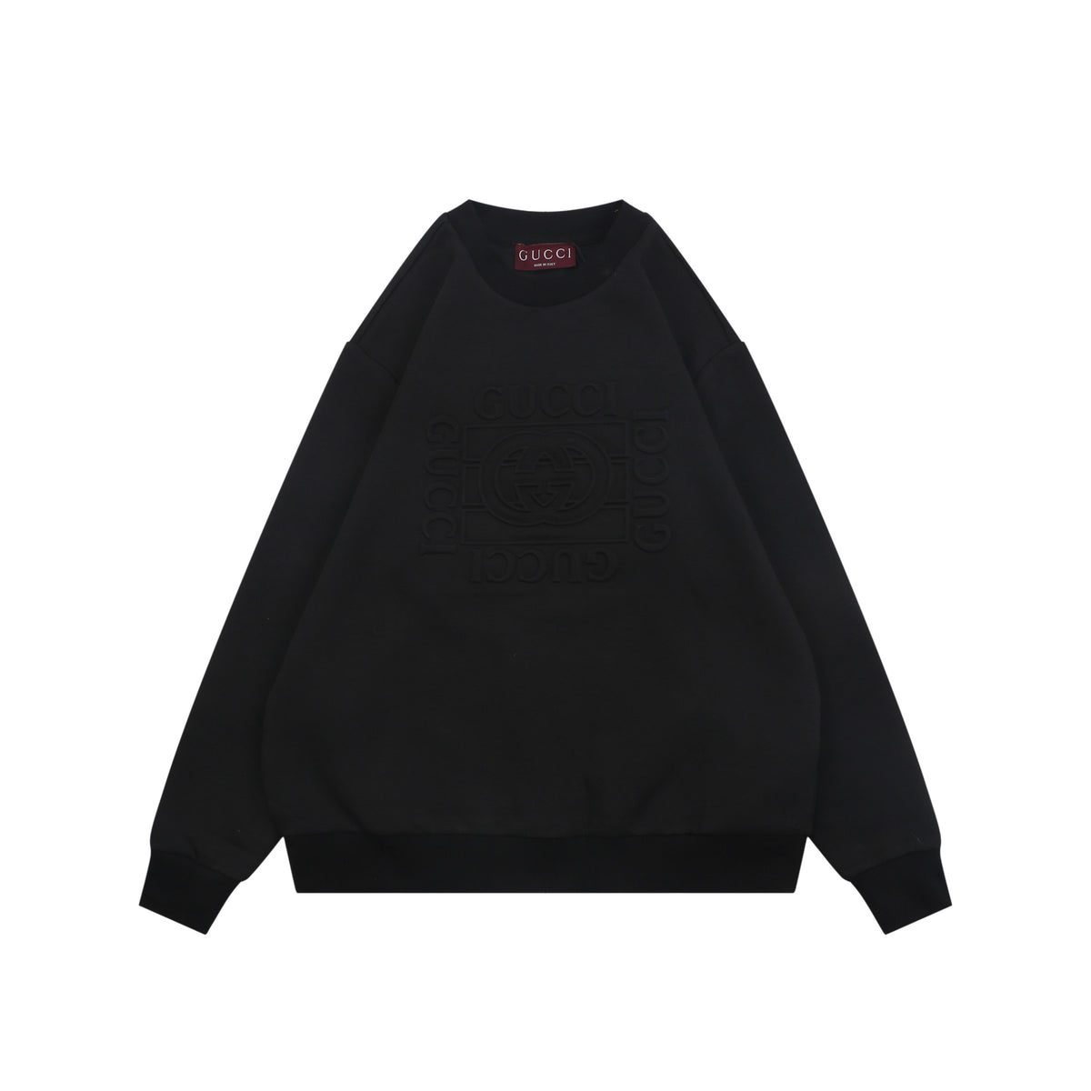 Gucci Square G Embossed Crewneck Sweatshirt - Black