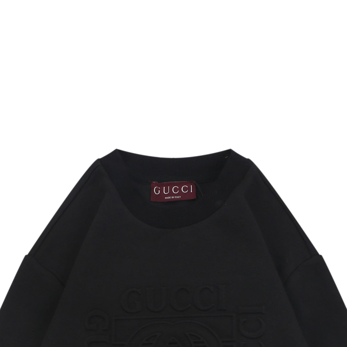 Gucci Square G Embossed Crewneck Sweatshirt - Black
