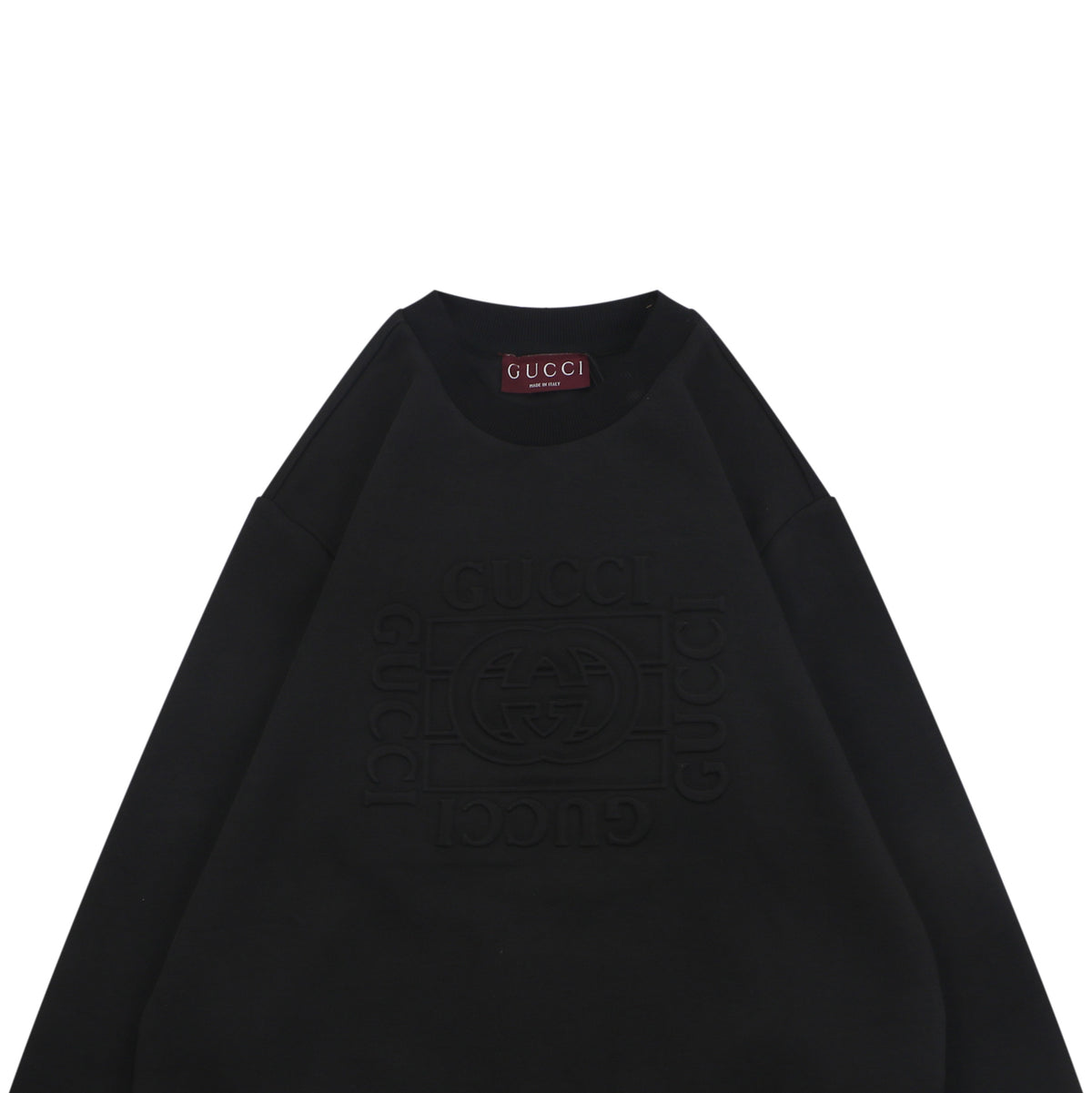 Gucci Square G Embossed Crewneck Sweatshirt - Black