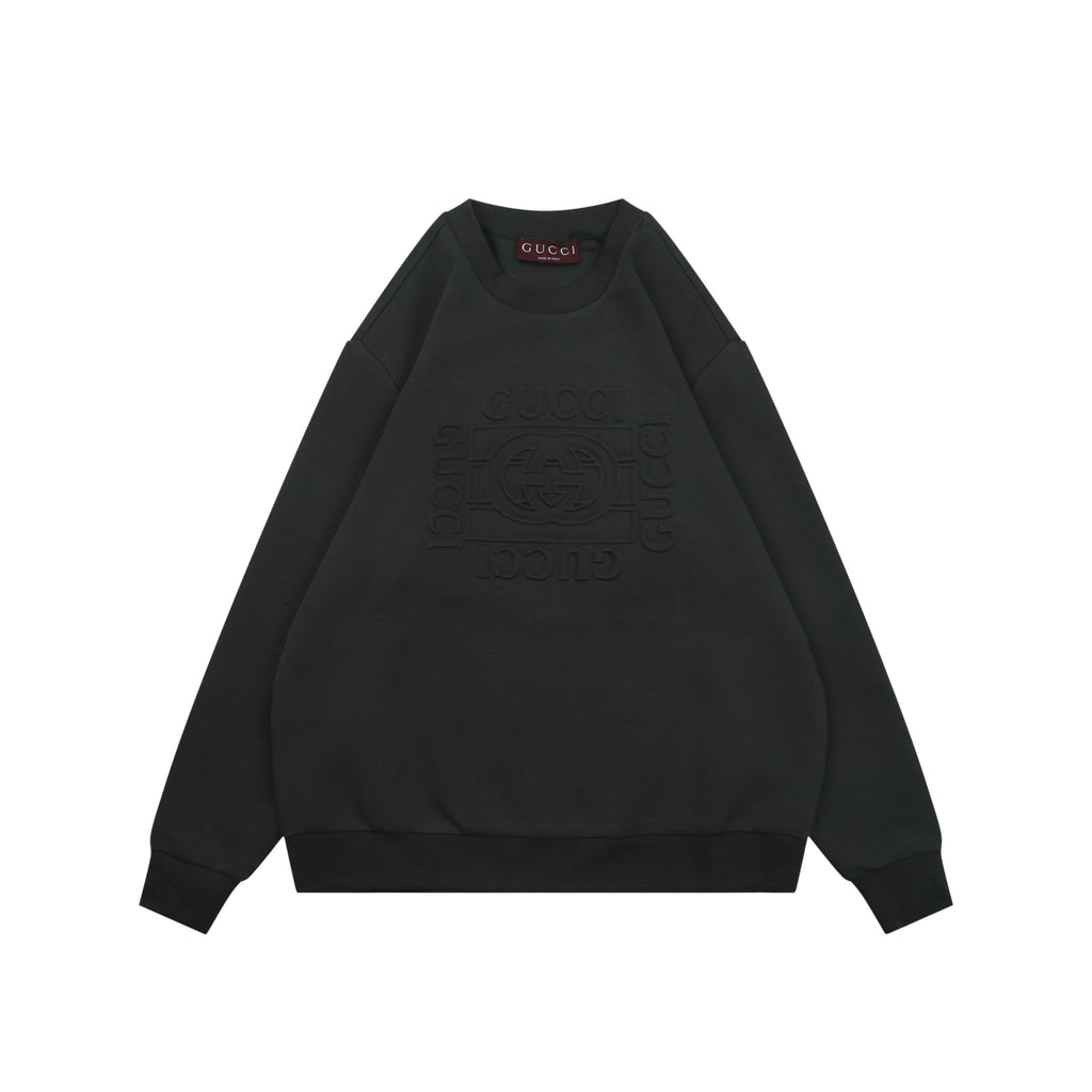 Gucci Square G Embossed Crewneck Sweatshirt - Gray