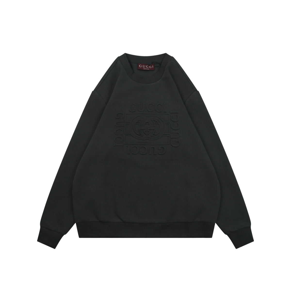 Gucci Square G Embossed Crewneck Sweatshirt - Gray