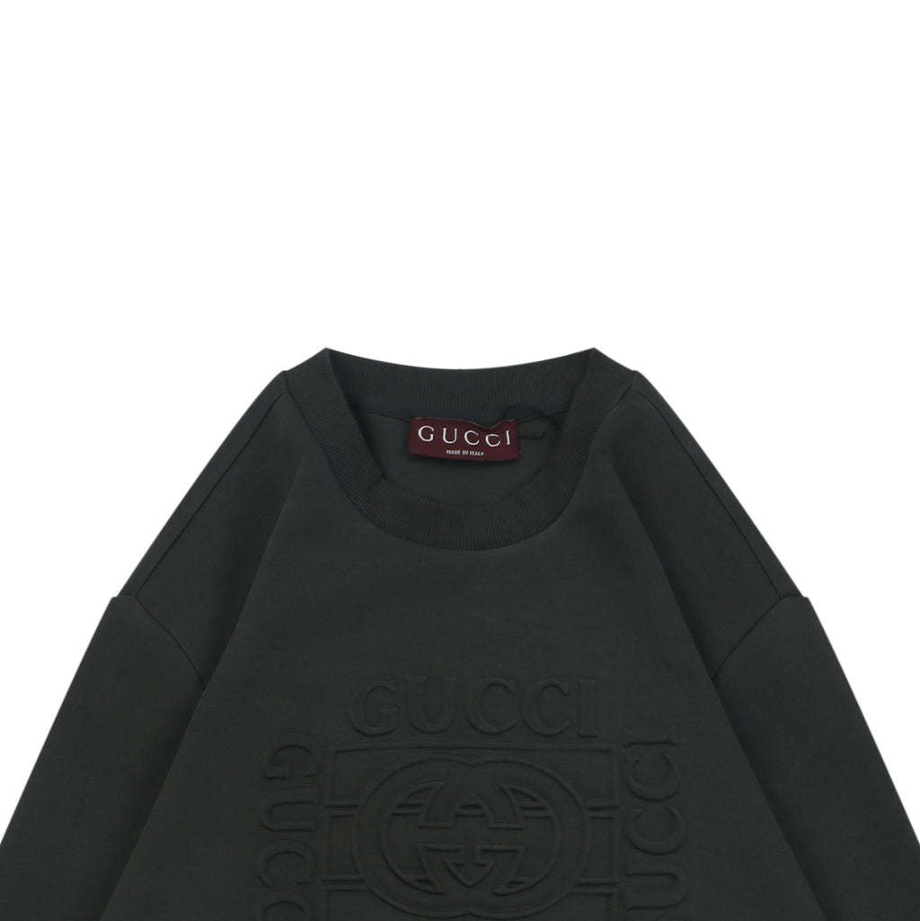 Gucci Square G Embossed Crewneck Sweatshirt - Gray