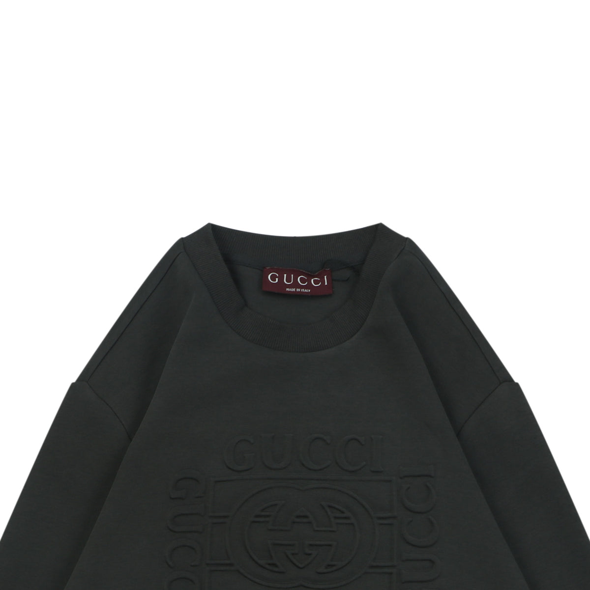 Gucci Square G Embossed Crewneck Sweatshirt - Gray