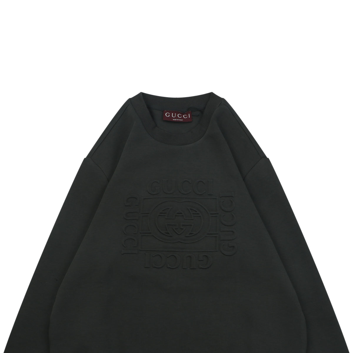 Gucci Square G Embossed Crewneck Sweatshirt - Gray