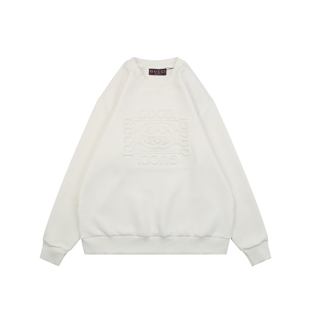 Gucci Square G Embossed Crewneck Sweatshirt - White