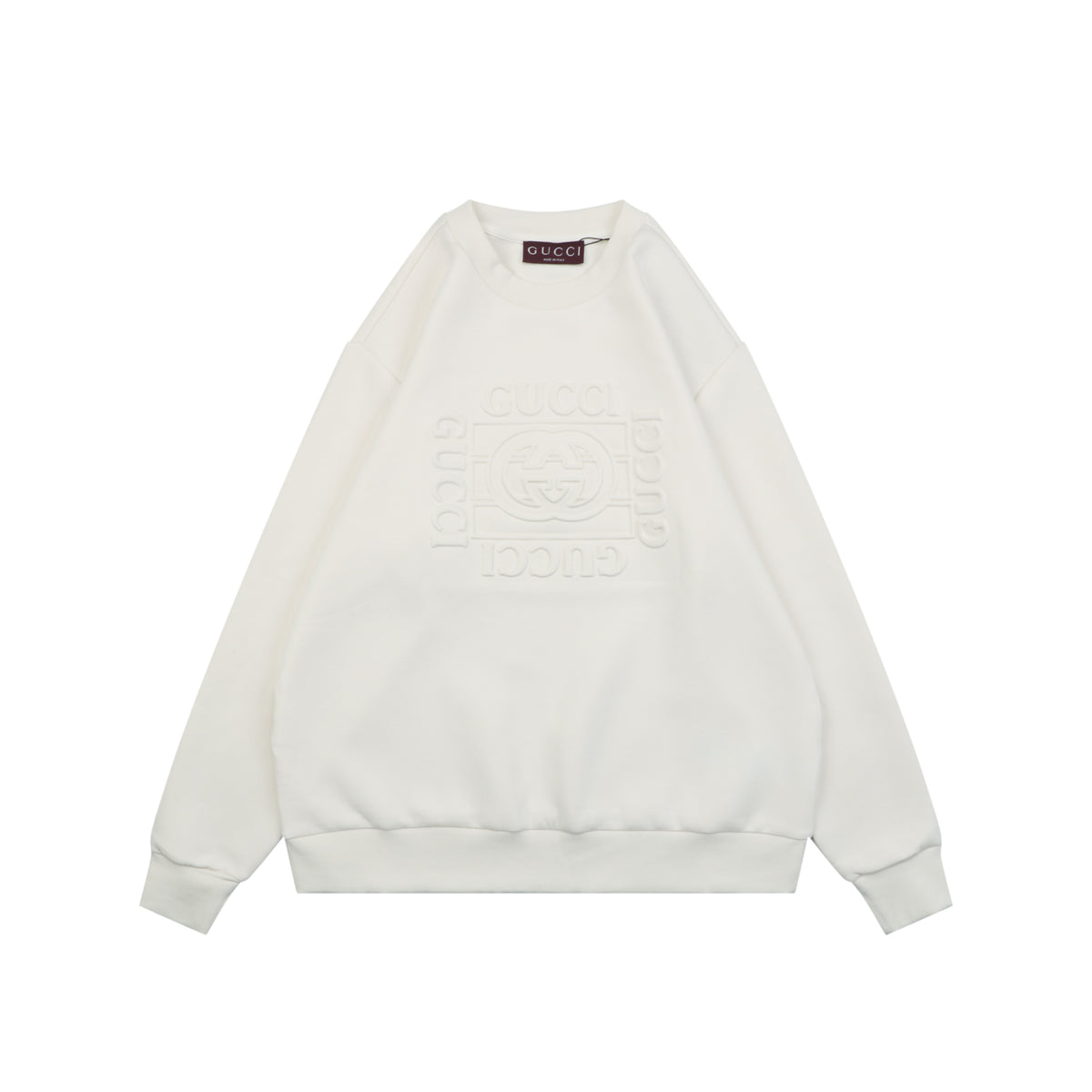 Gucci Square G Embossed Crewneck Sweatshirt - White