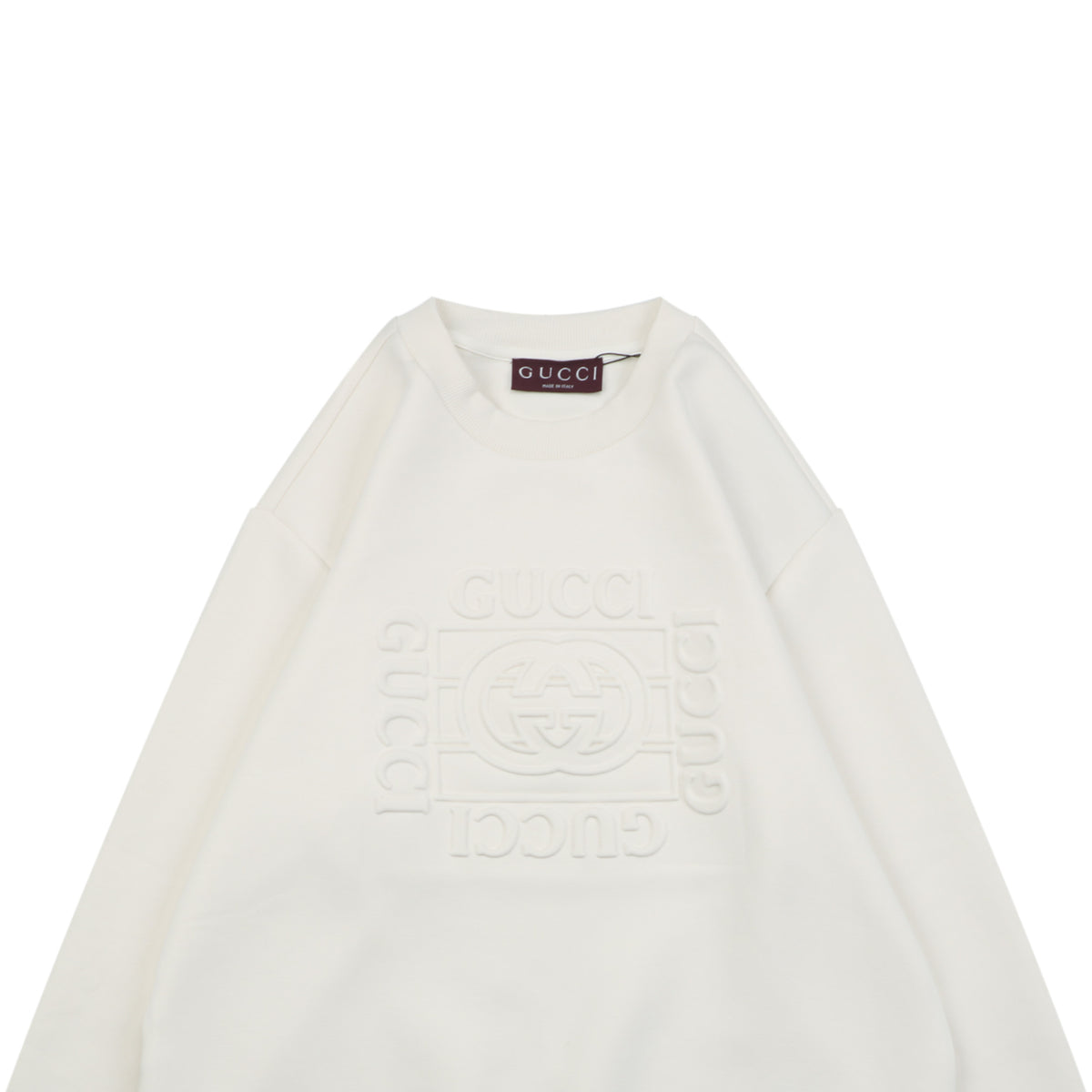 Gucci Square G Embossed Crewneck Sweatshirt - White