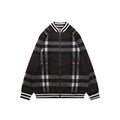 Burberry Check Zip-Up Bomber Jacket - Black