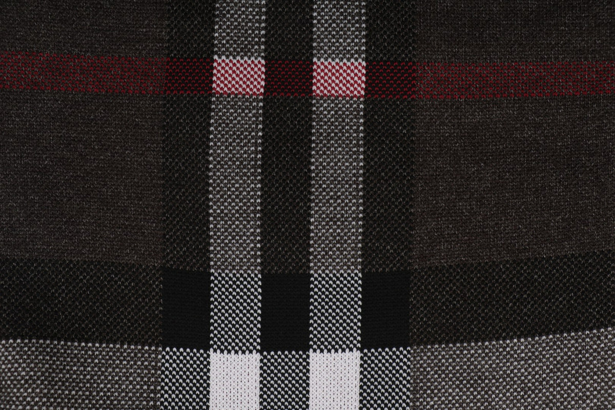 Burberry Check Zip-Up Bomber Jacket - Black