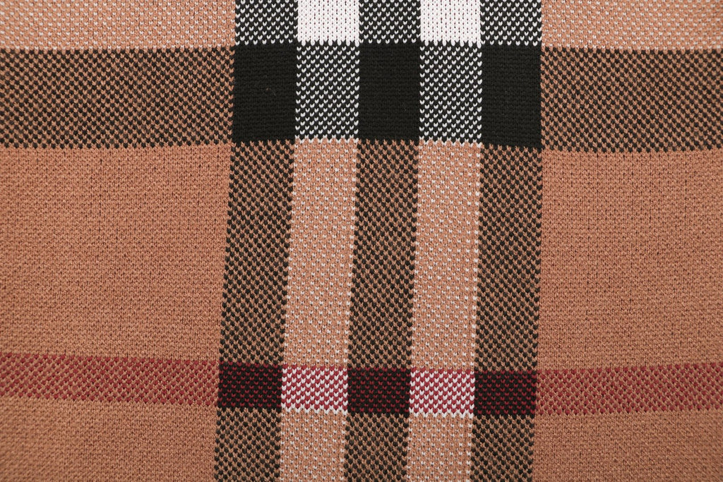 Burberry Check Zip-Up Bomber Jacket - Tan