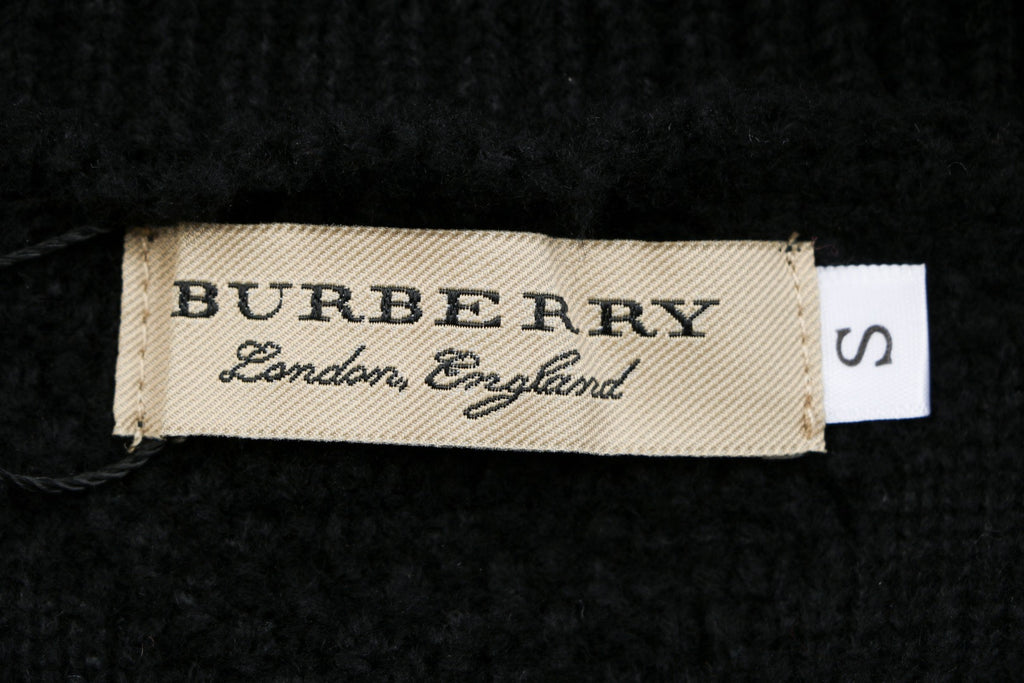 Burberry Layered-Look Check-Panel Crewneck Sweater - Black