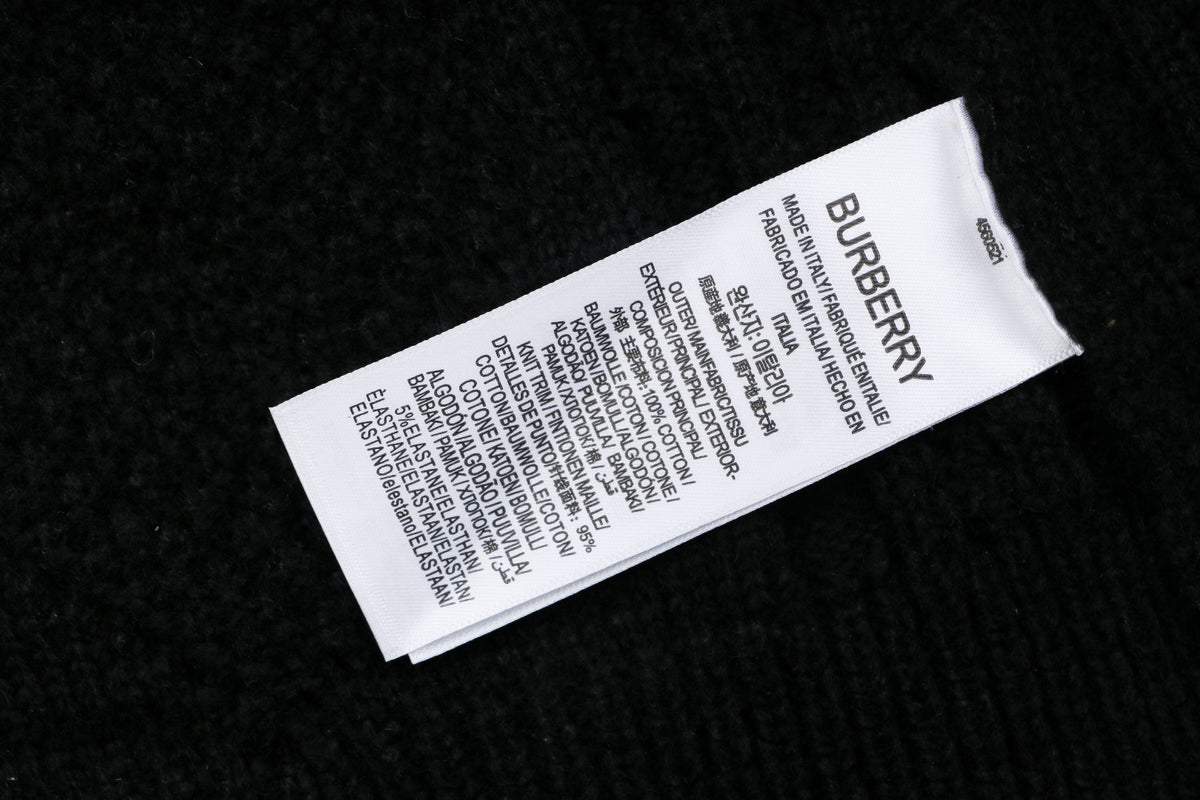 Burberry Layered-Look Check-Panel Crewneck Sweater - Black