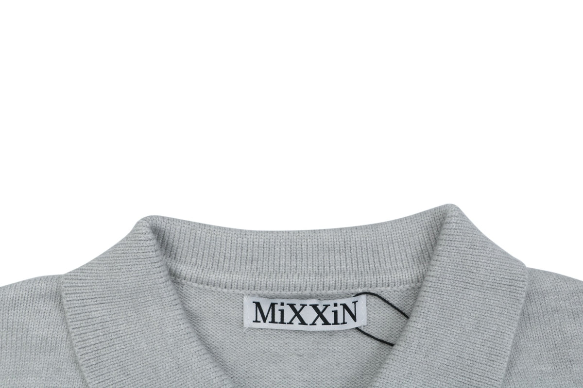 Loewe Logo-Patch Polo-Collar Cardigan - Light Gray