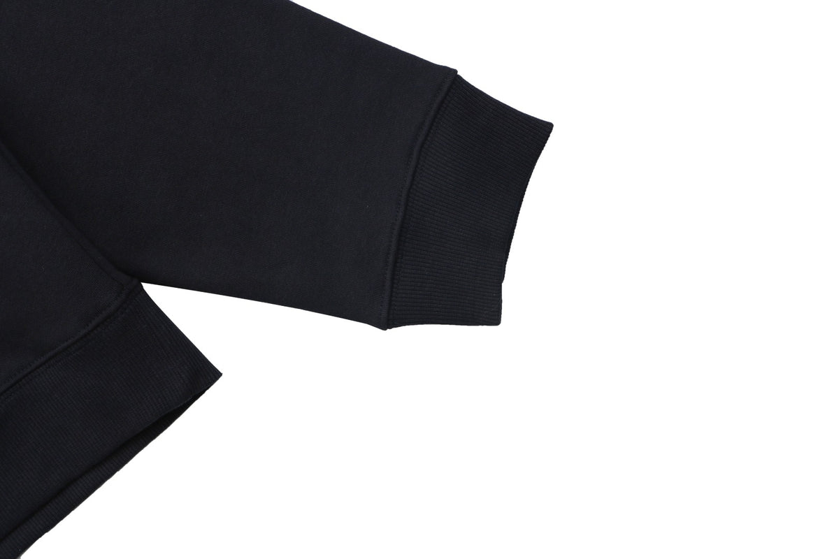 Fendi FF Monogram Dog Embroidered Hoodie - Navy