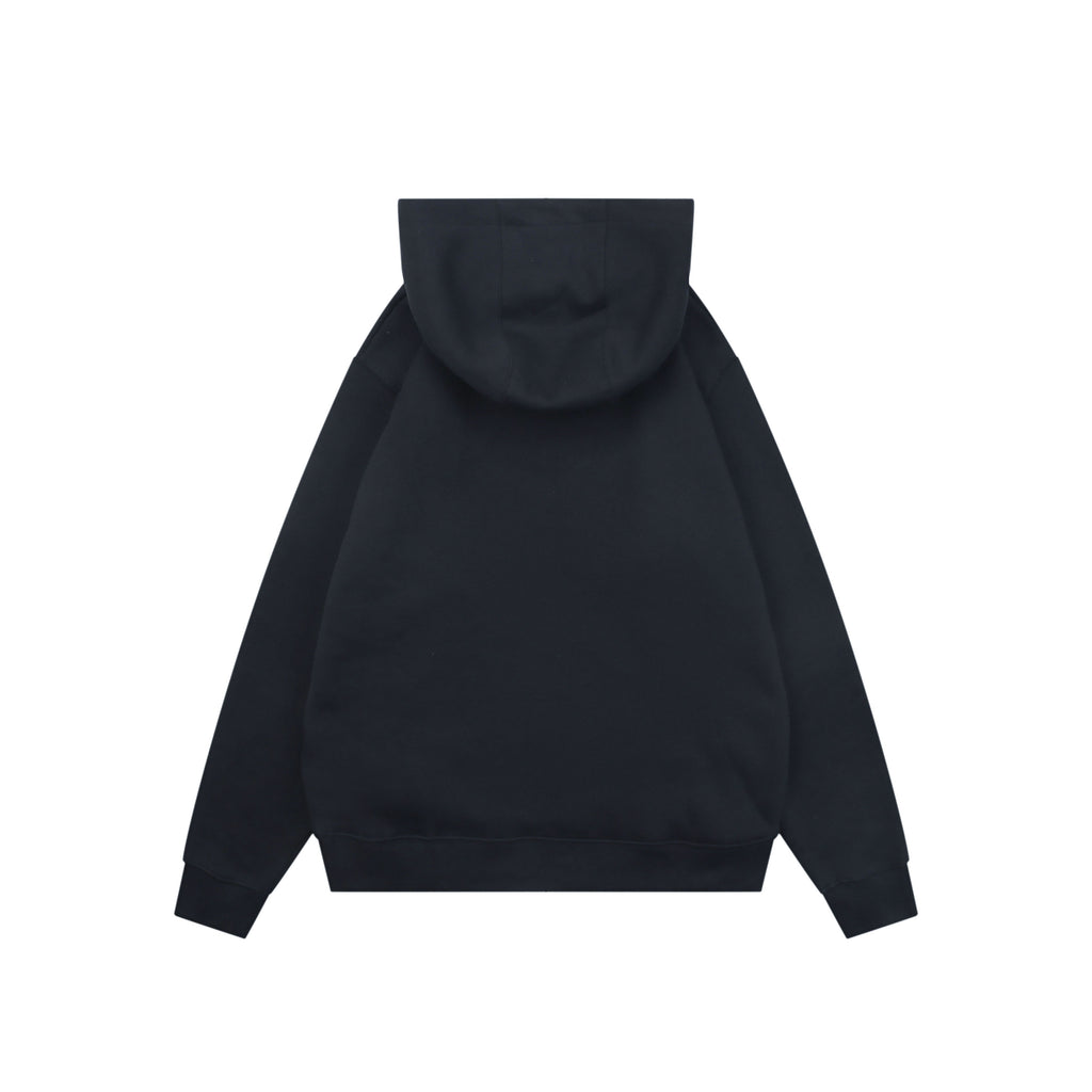 Fendi FF Monogram Dog Embroidered Hoodie - Navy