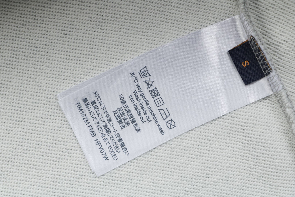 Louis Vuitton Pearl-Detail Drawstring Zip-Up Hoodie - Light Gray