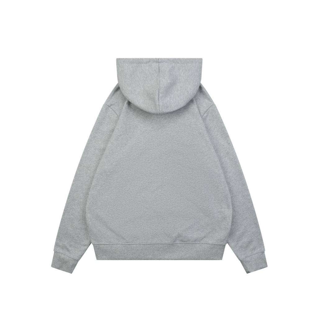 Louis Vuitton Pearl-Detail Drawstring Zip-Up Hoodie - Light Gray
