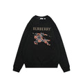 Burberry Cross-Stitch Horse Embroidered Crewneck Sweatshirt - Black