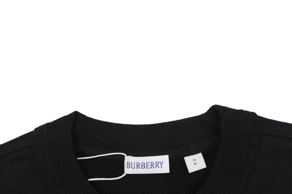 Burberry Cross-Stitch Horse Embroidered Crewneck Sweatshirt - Black