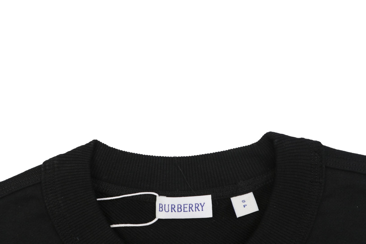 Burberry Cross-Stitch Horse Embroidered Crewneck Sweatshirt - Black