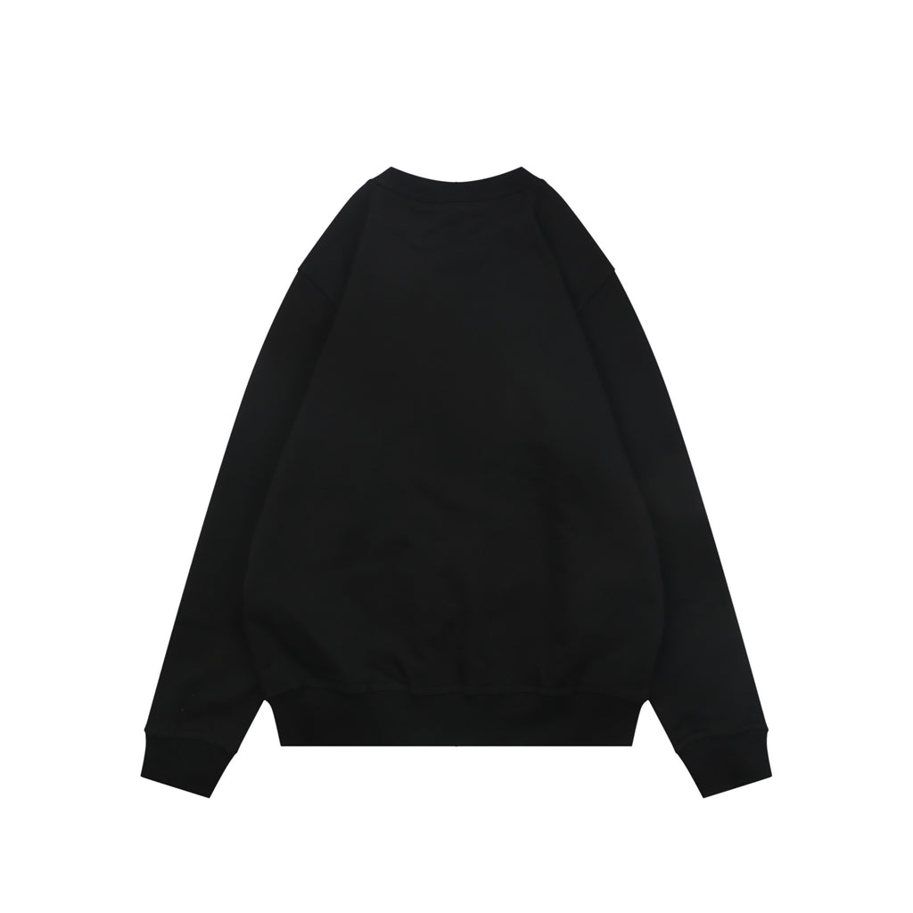 Burberry Cross-Stitch Horse Embroidered Crewneck Sweatshirt - Black