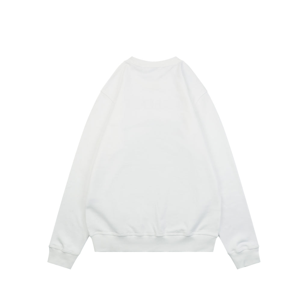 Burberry Cross-Stitch Horse Embroidered Crewneck Sweatshirt - White