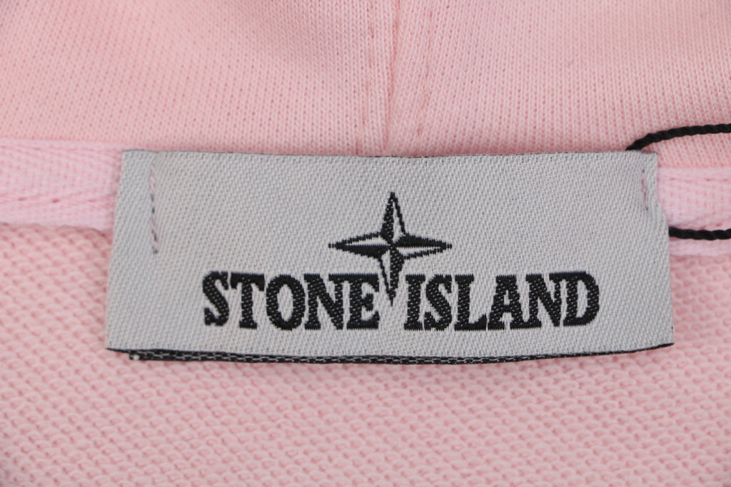 Stone Island Sleeve-Badge Zip-Up Hoodie - Pink