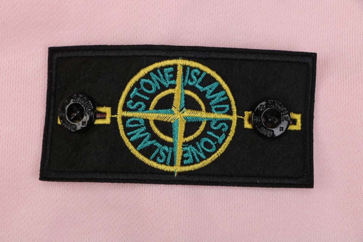 Stone Island Sleeve-Badge Zip-Up Hoodie - Pink