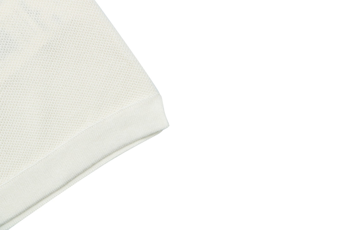 Stone Island Layered-Collar Jacquard Polo Shirt - Off-White